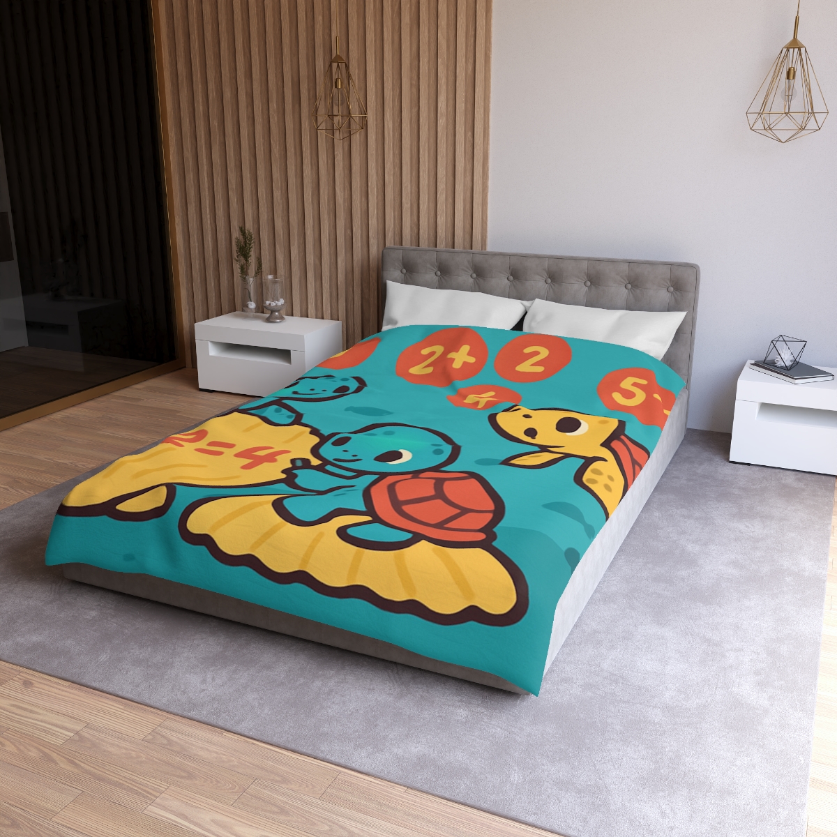 Coral Reef Math Turtles duvets for gifts