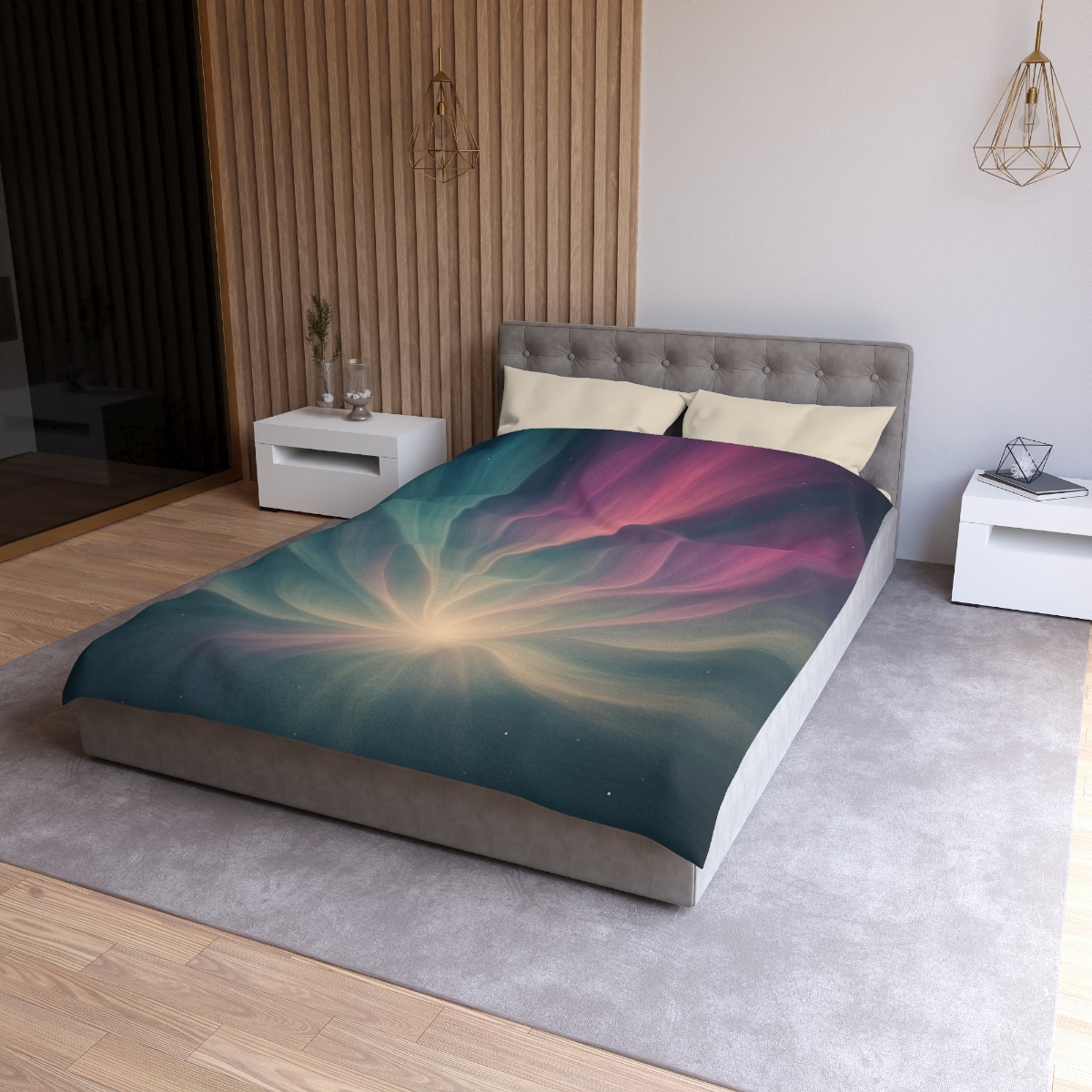 Aurora Nexus Bloom custom duvets