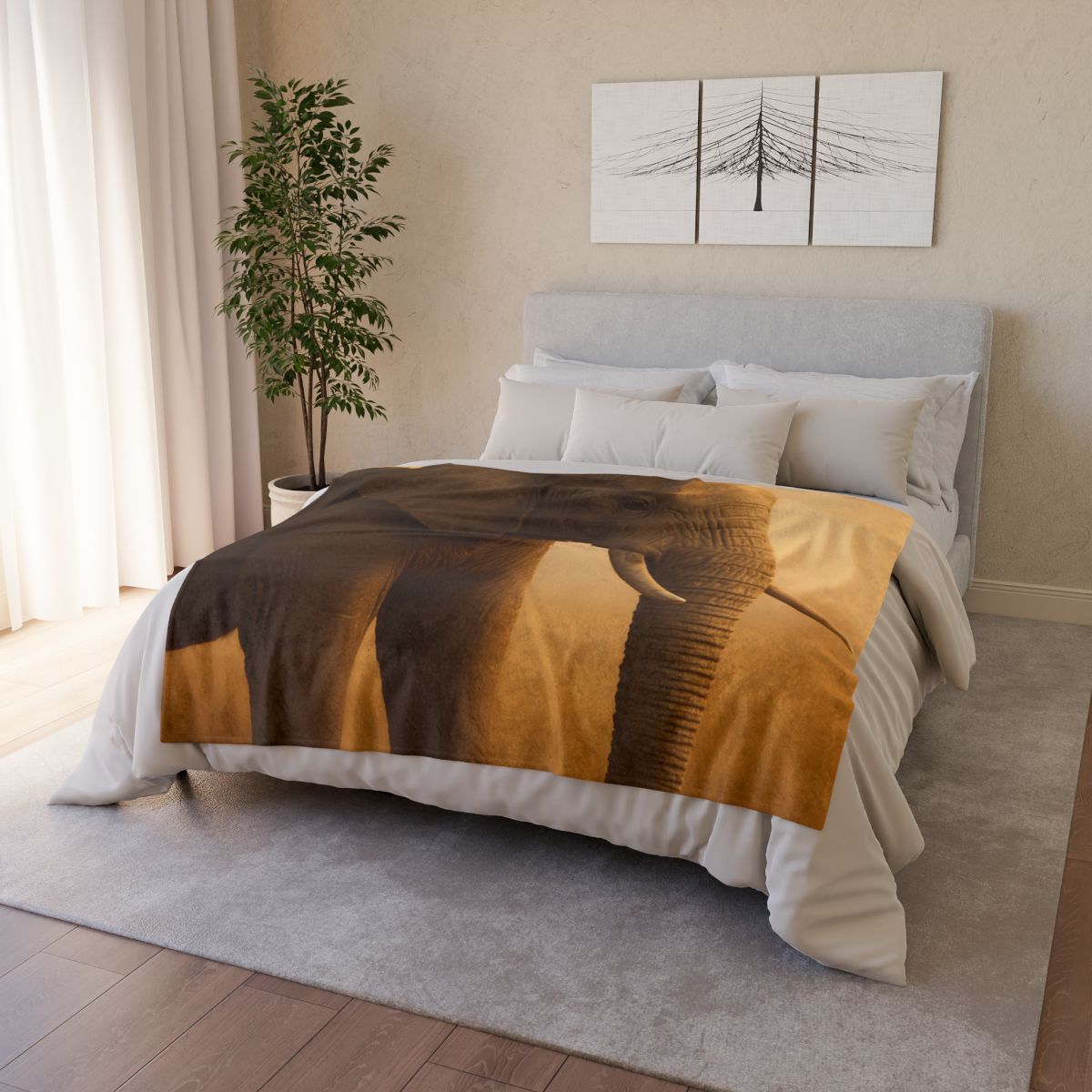 Savannah Sentinel Elephant custom blankets