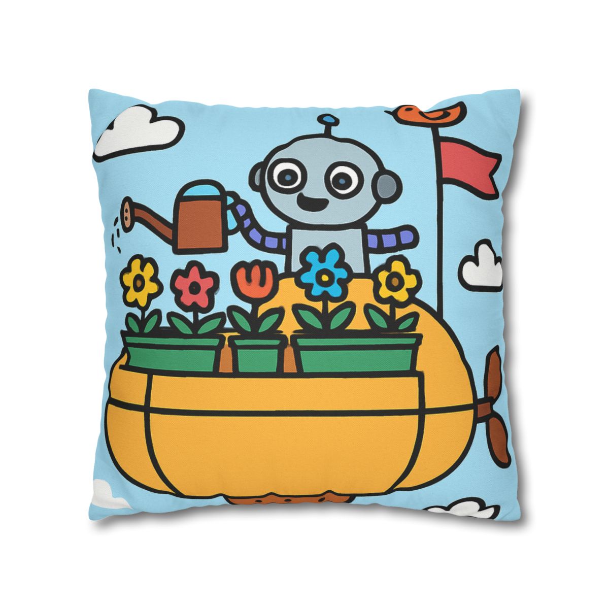 Sky Garden On A Friendly Airship trendy patterned pillow cases