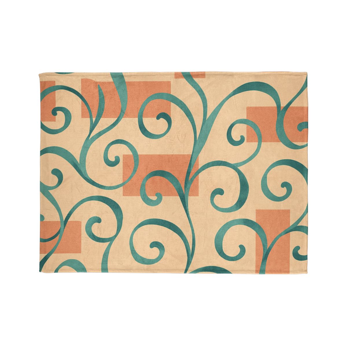 Tendril Ribbon Grid designer printed blankets