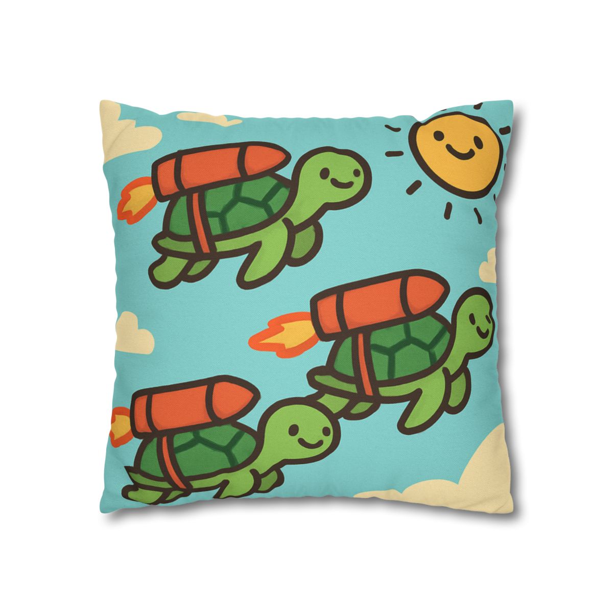 Rocket Powered Turtles comfortable bedding pillow covers