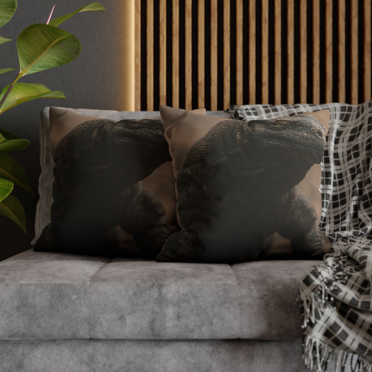 Ancient Sentinel Komodo Dragon trendy patterned pillow cases