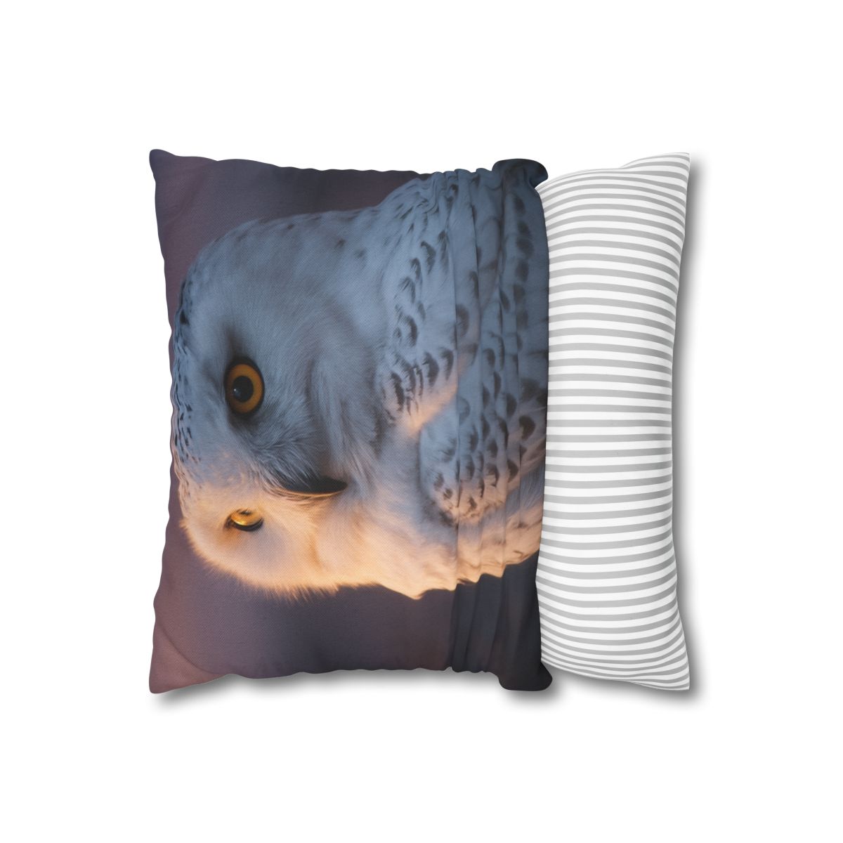 Twilight Watcher Snowy Owl trendy patterned pillow cases
