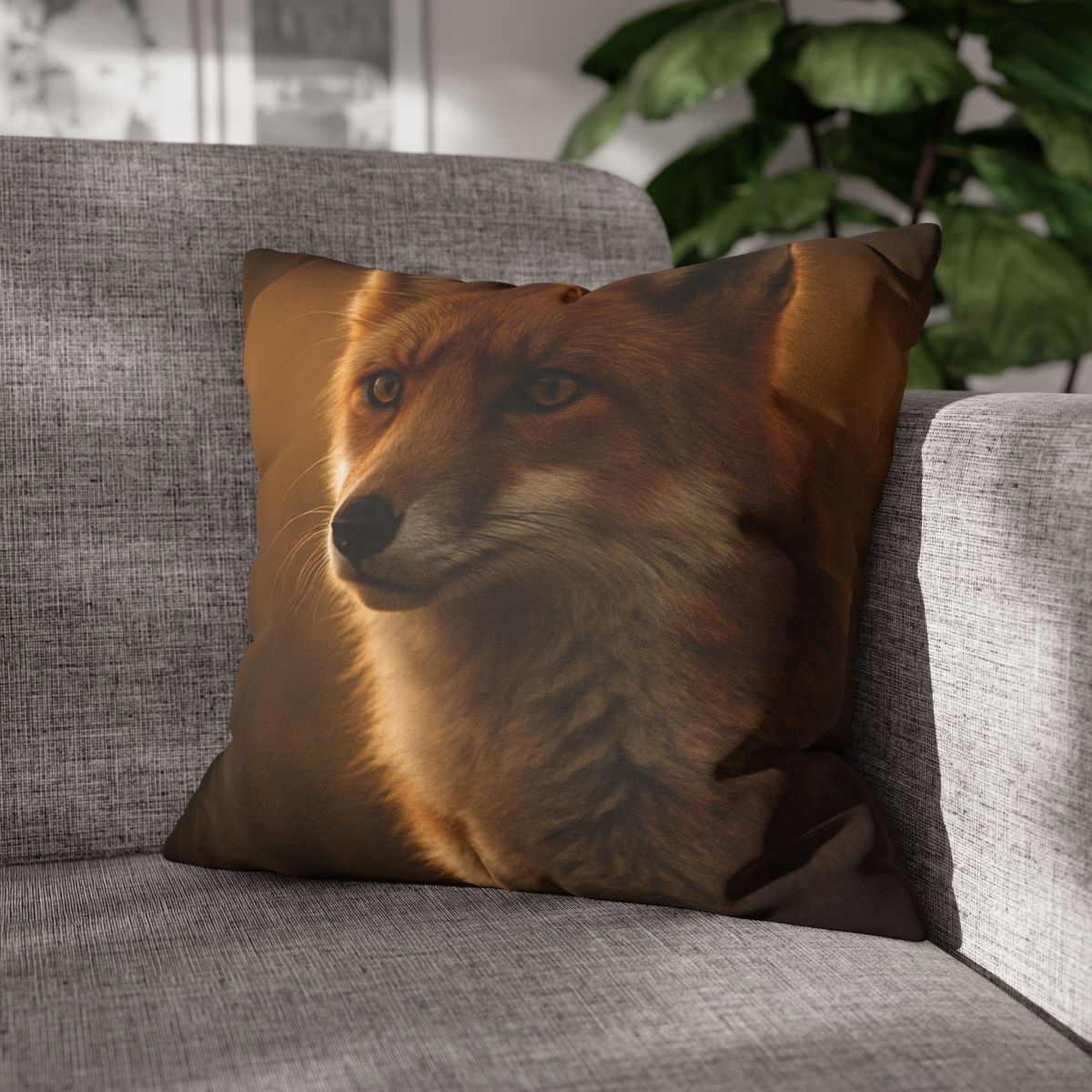Crimson Whisper Red Fox comfortable bedding pillow covers