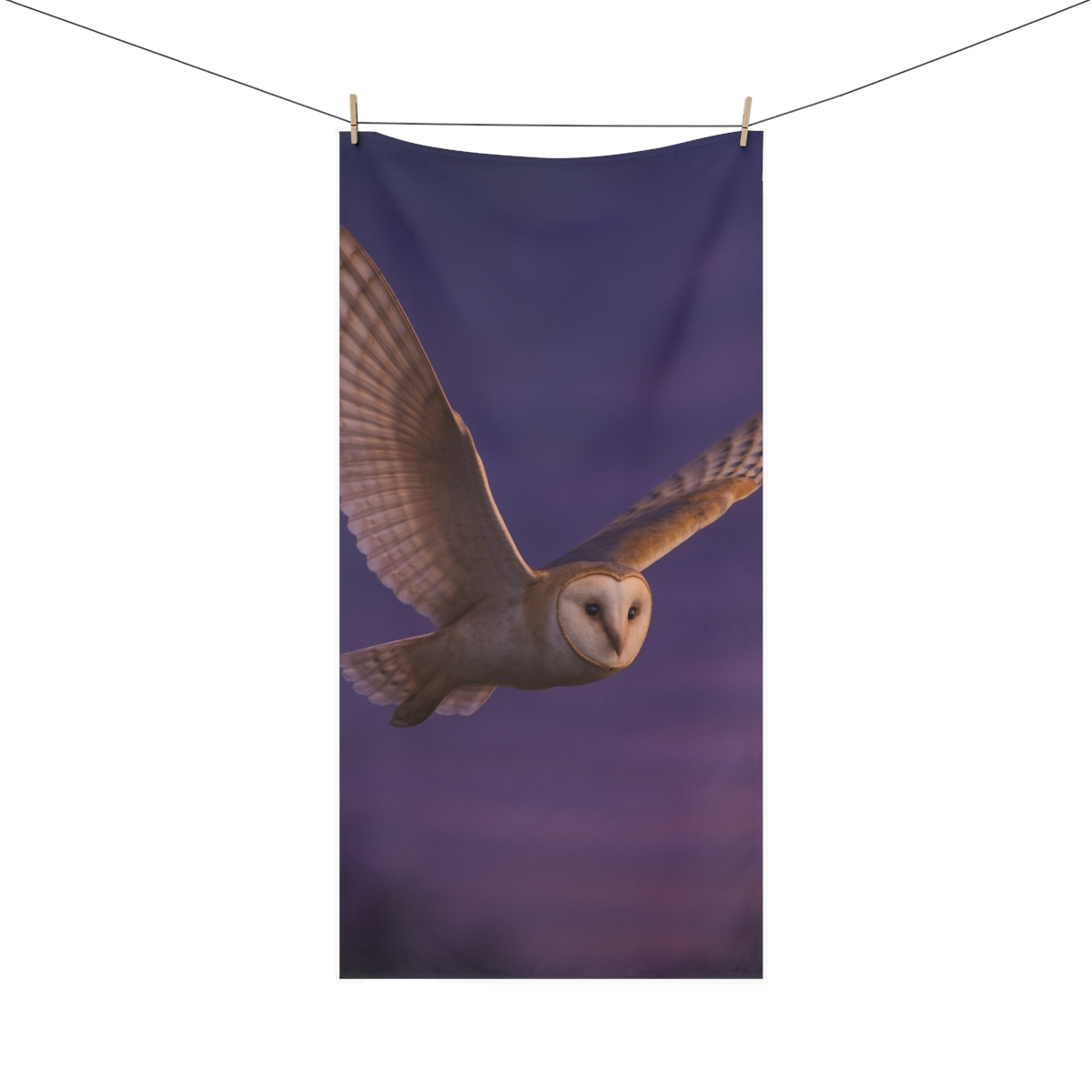 Silent Flight Barn Owl stylish beach towels