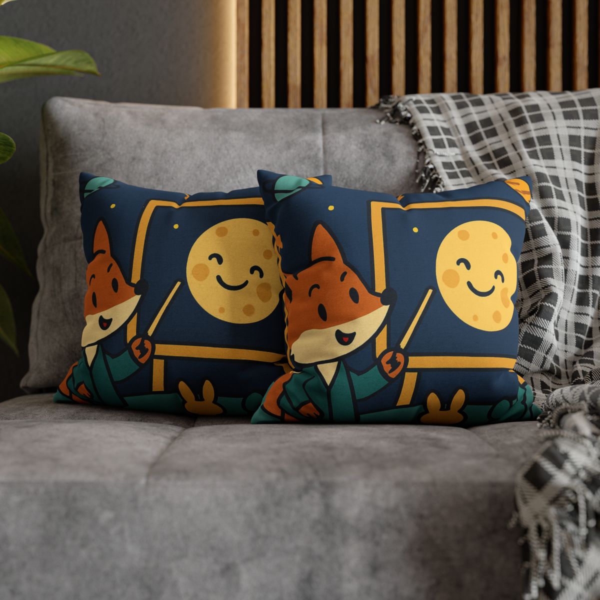 Stargazing Fox And Moon Classroom stylish decorative pillowcases