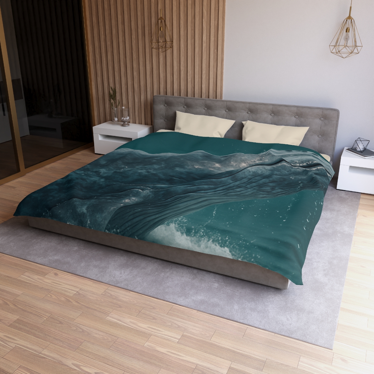 Ocean Song Blue Whale designer printed duvets