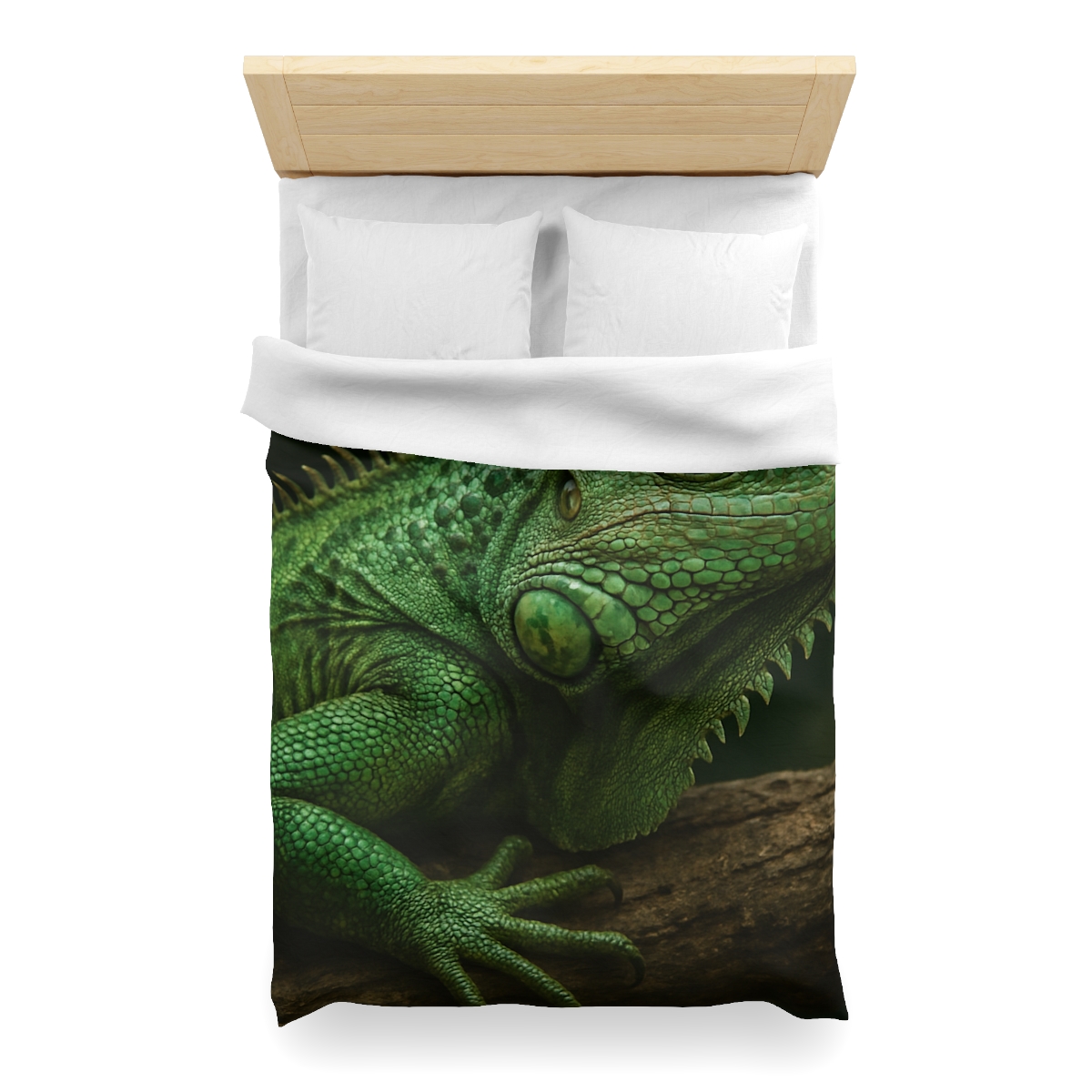 Verdant Gaze Green Iguana personalized bedding duvets
