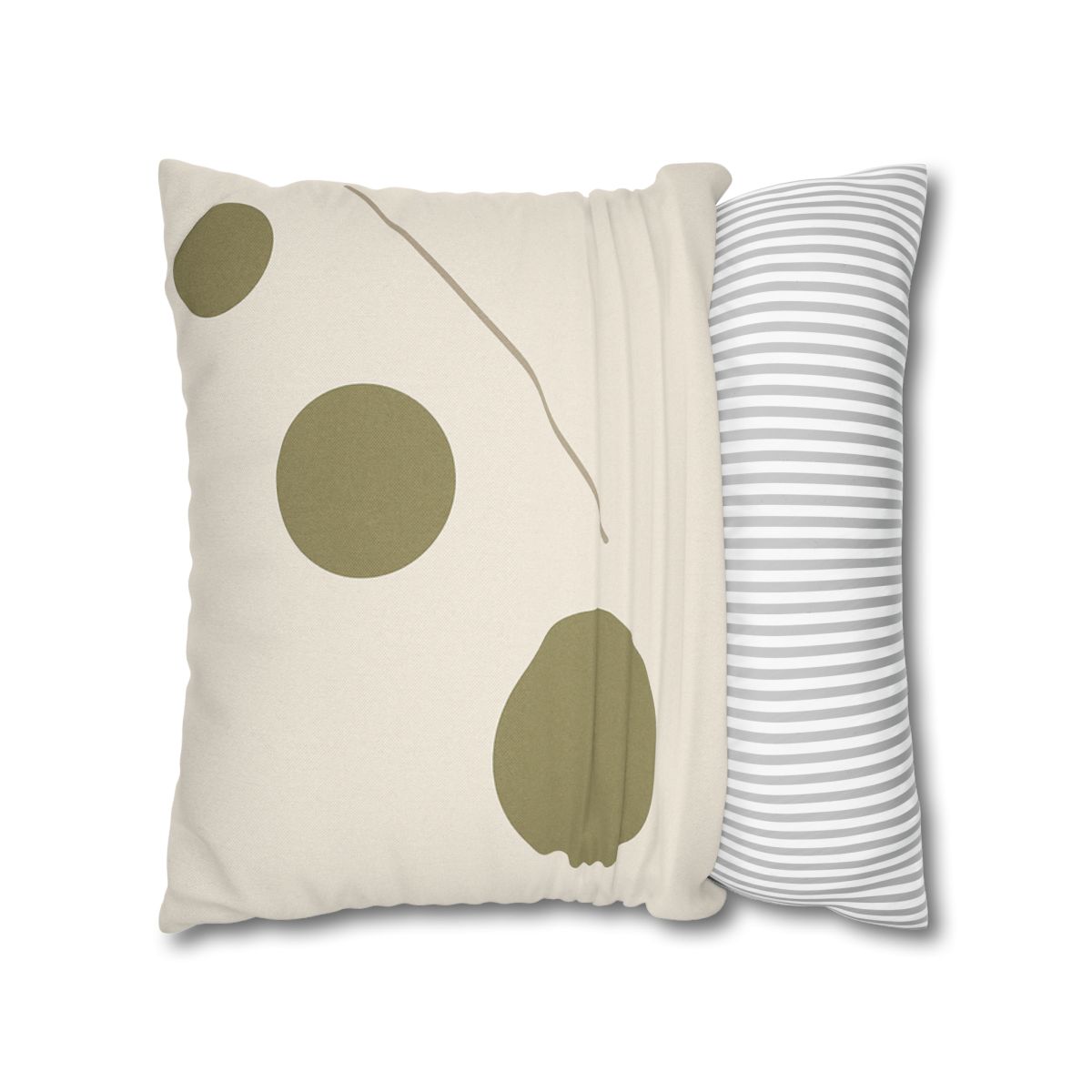 Triad Of Circles With Open Line soft cotton pillow cases