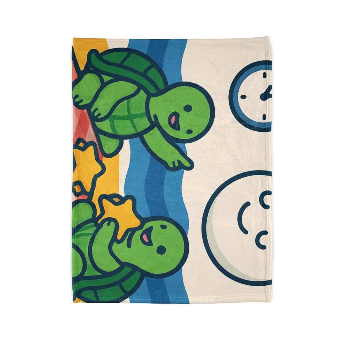 Moon Turtles Tide Time Picnic soft fleece blankets