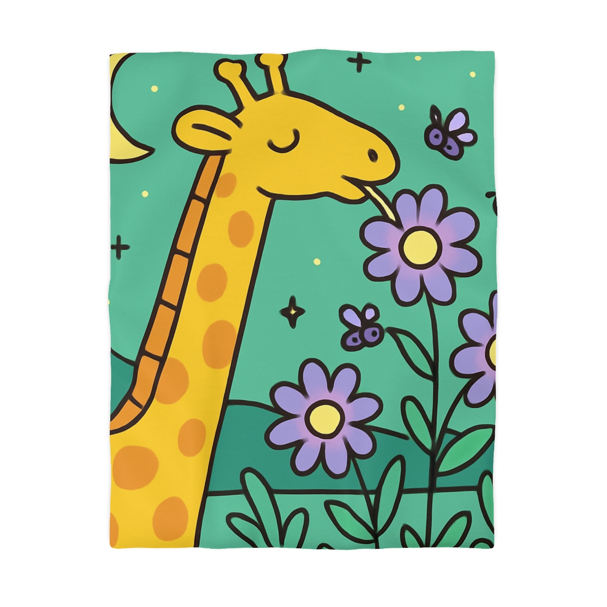 Galactic Garden Giraffe trendy bedroom duvets
