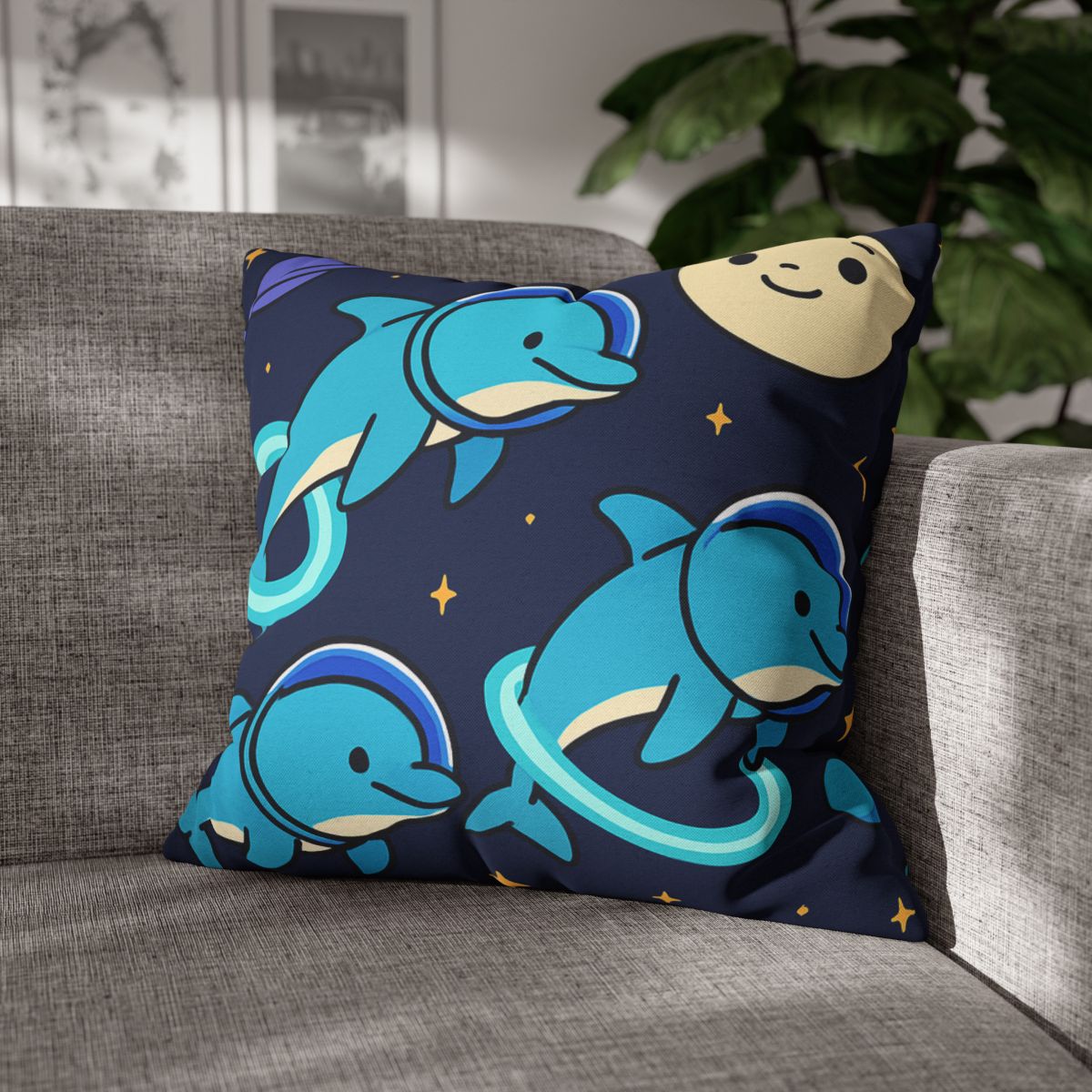 Cosmic Dolphin Playground custom pillow cases