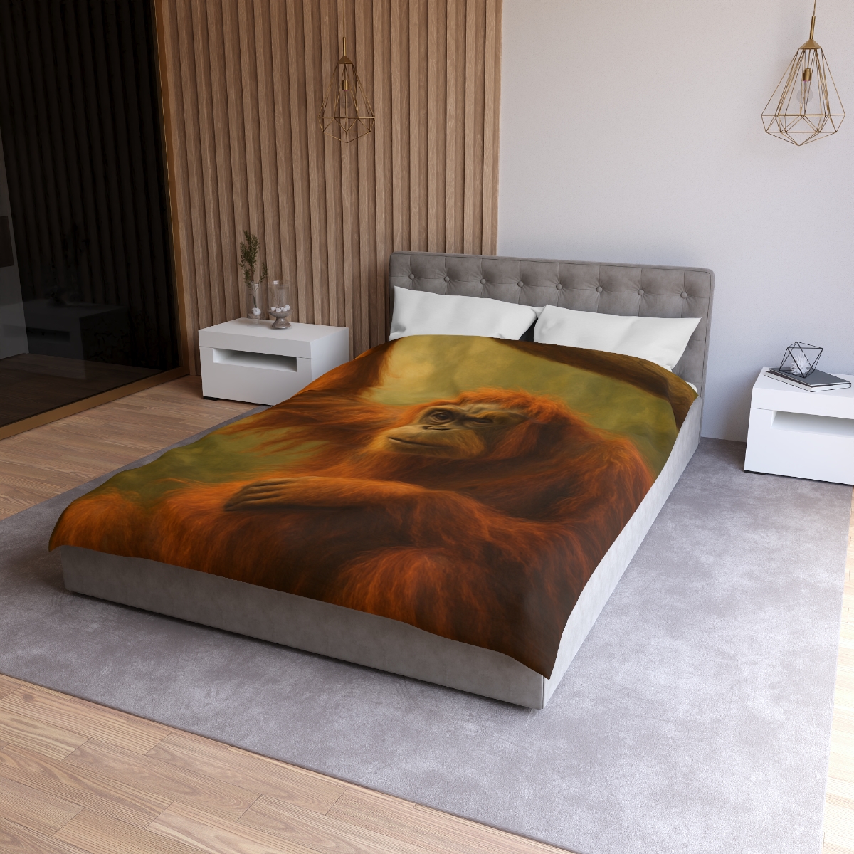 Canopy Sage Orangutan unique patterned duvets