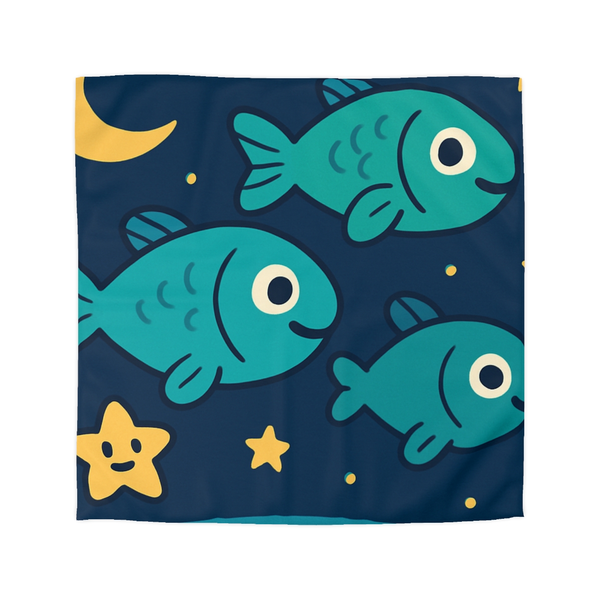 Starry Space Fish School unique patterned duvets