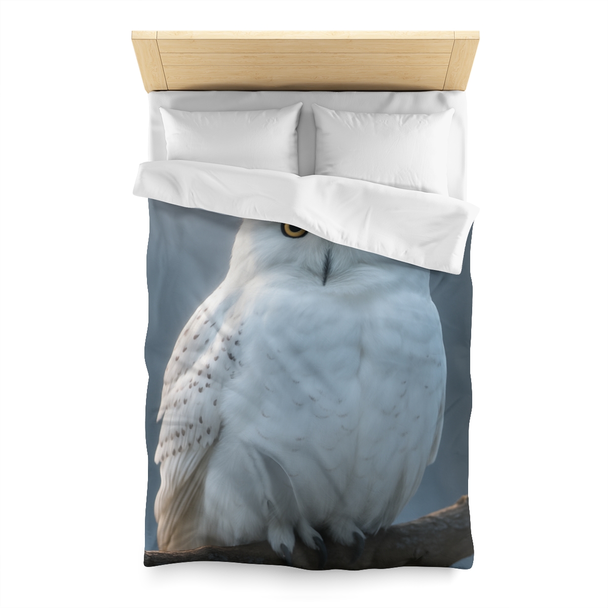 Twilight Watcher Snowy Owl unique patterned duvets