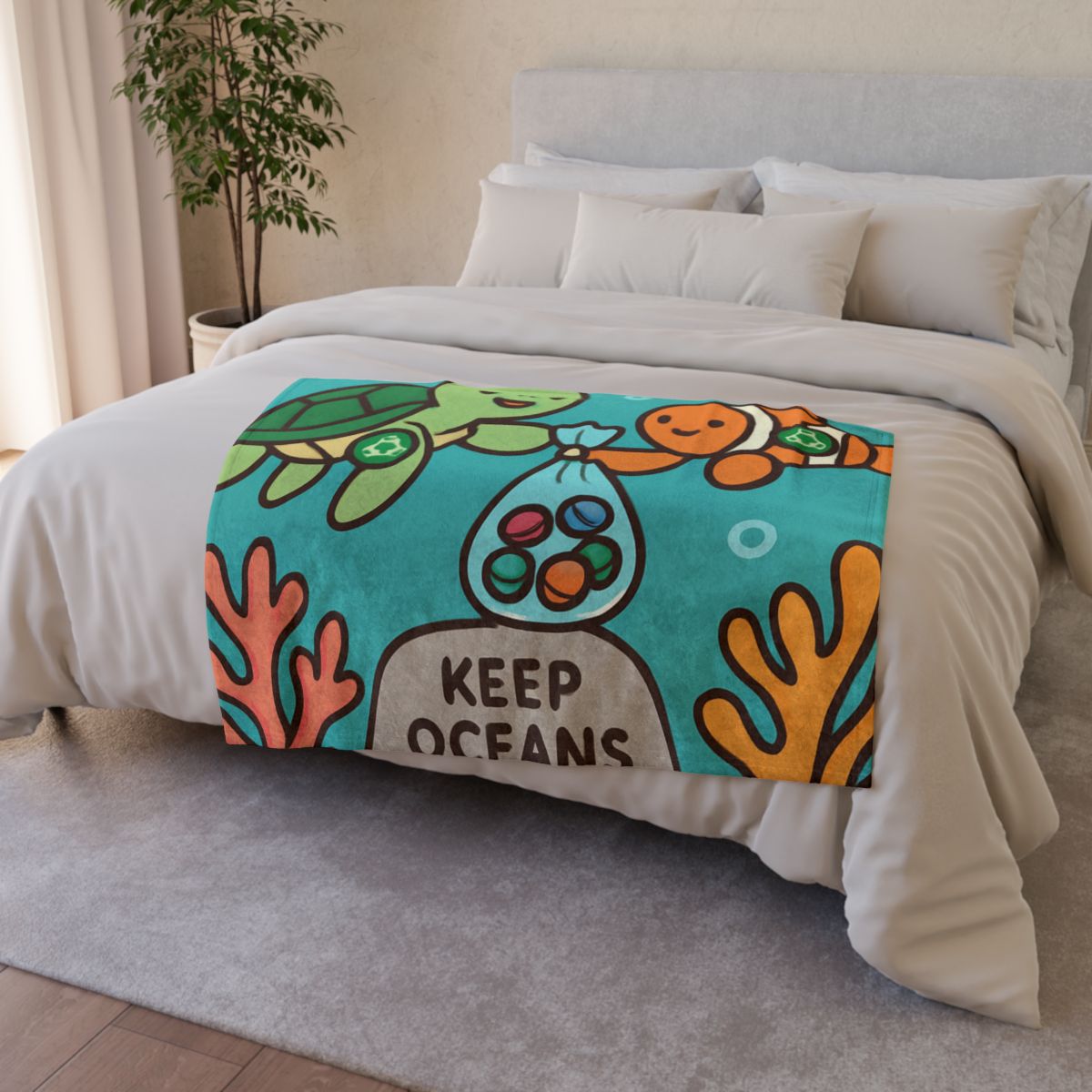 Coral Reef Cleanup Crew warm winter blankets