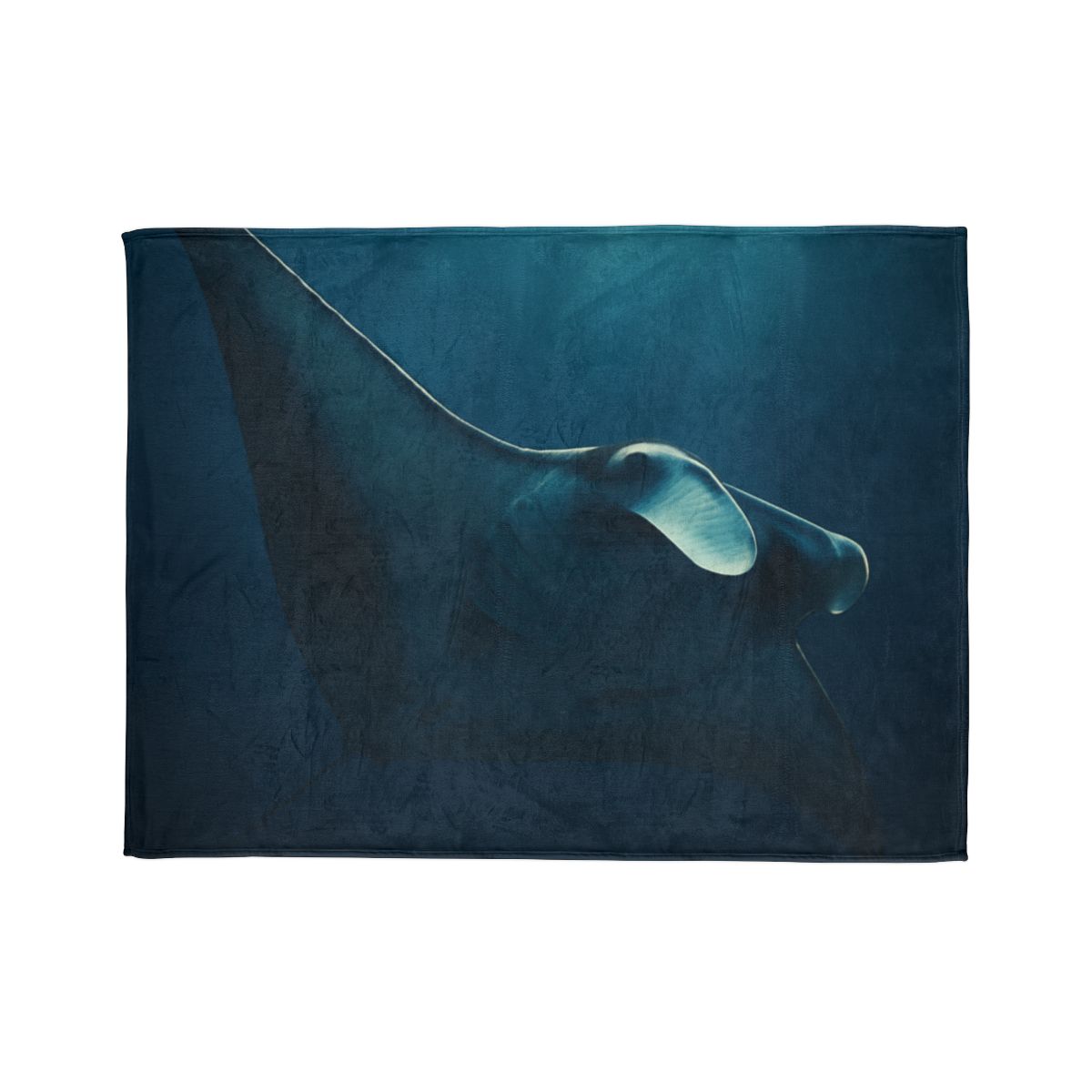 Starlit Glide Manta Ray designer printed blankets