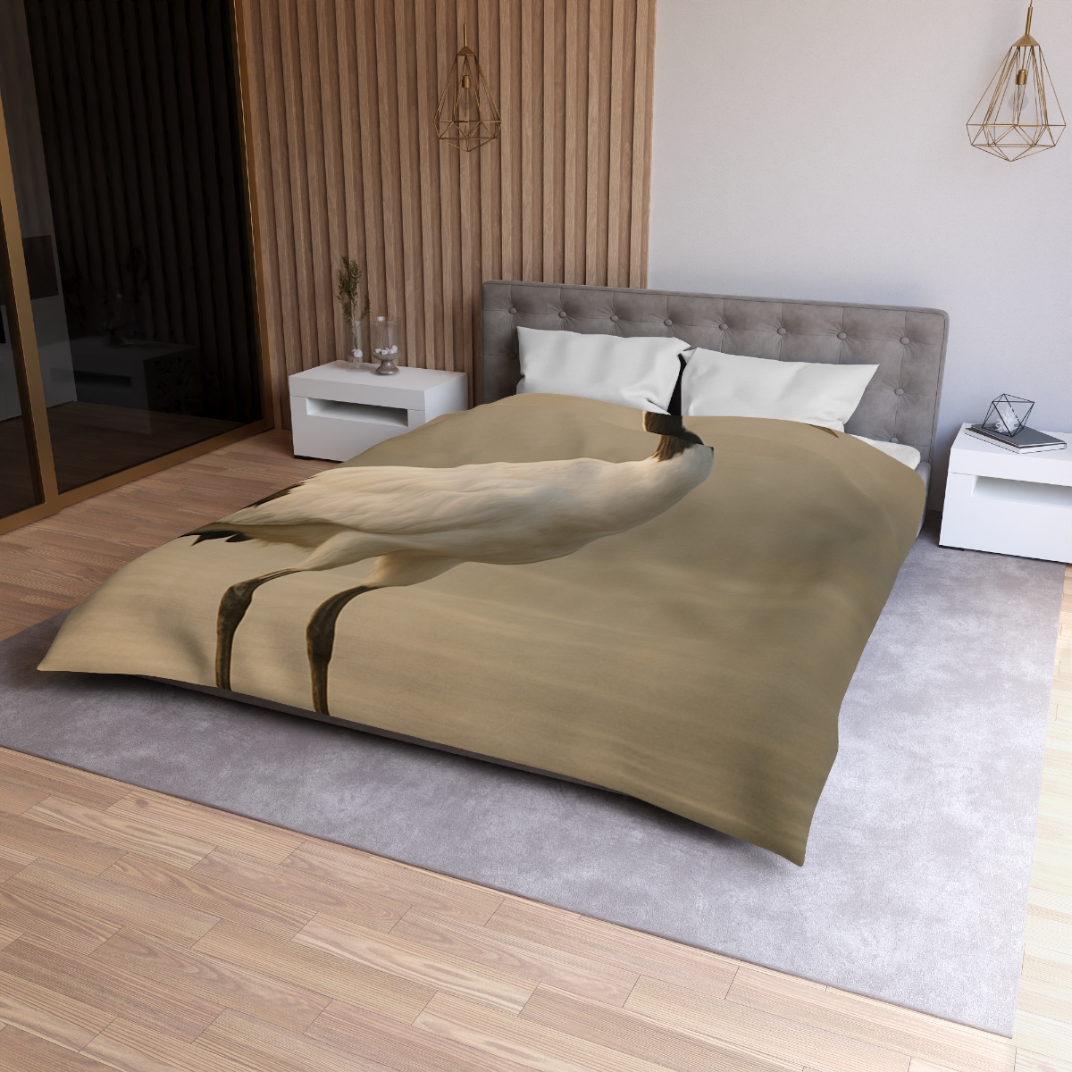 Dawn Balance Red Crowned Crane duvets for gifts