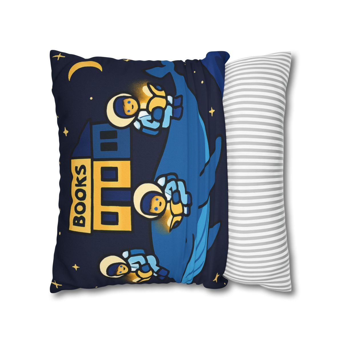 Starlight Library On A Floating Whale custom pillow cases