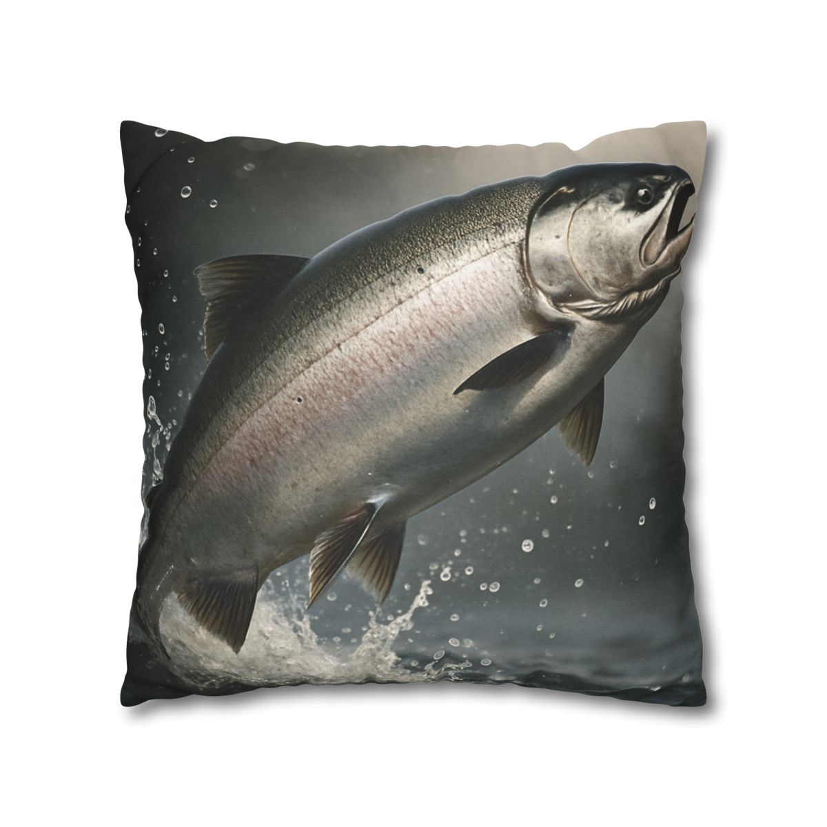 Silver Surge Chinook Salmon comfortable bedding pillow covers