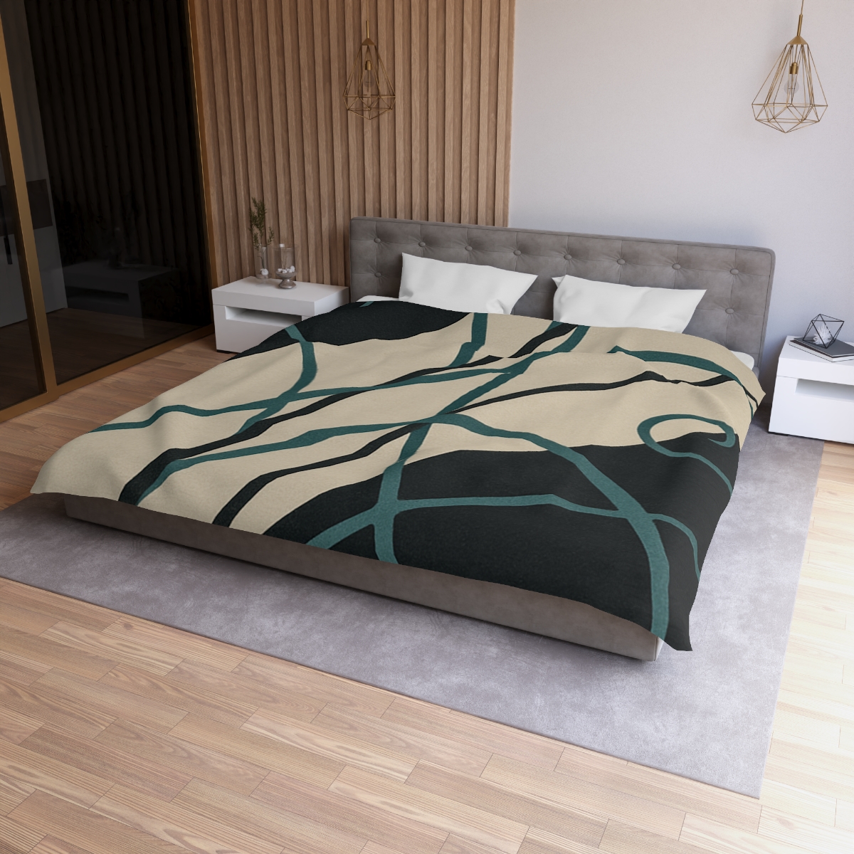 Tendril Motion Study unique patterned duvets