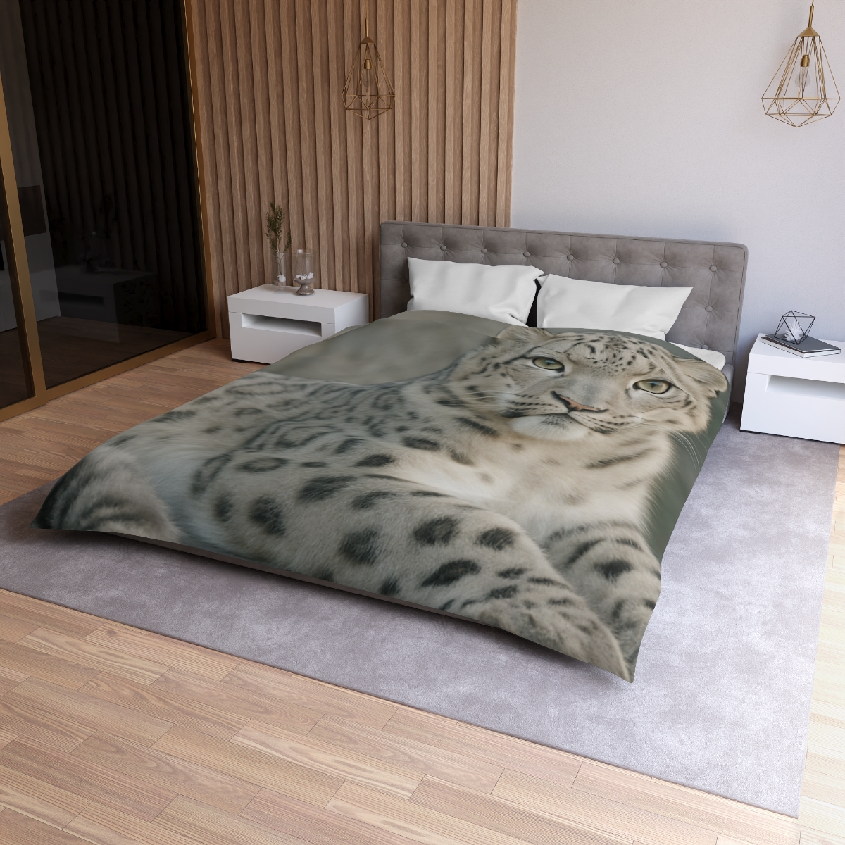 Hidden Realm Snow Leopard unique patterned duvets