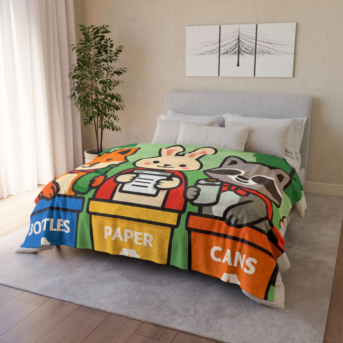 Forest Recycle Rangers stylish throw blankets