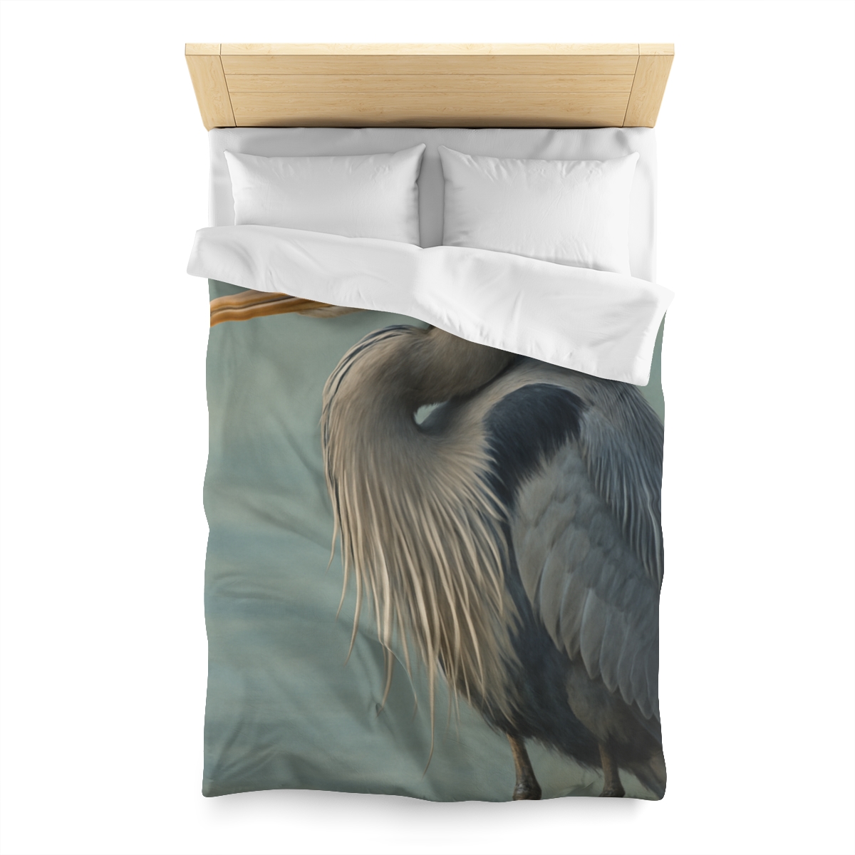 Harbor Watch Great Blue Heron unique patterned duvets
