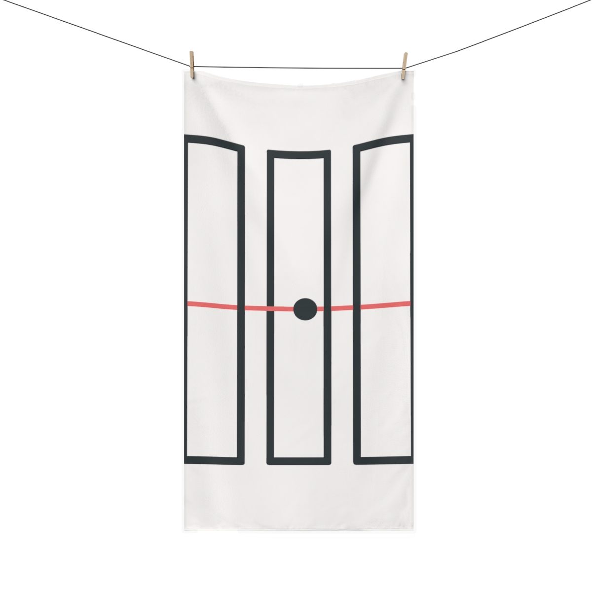 Transit Window Triptych designer printed towels