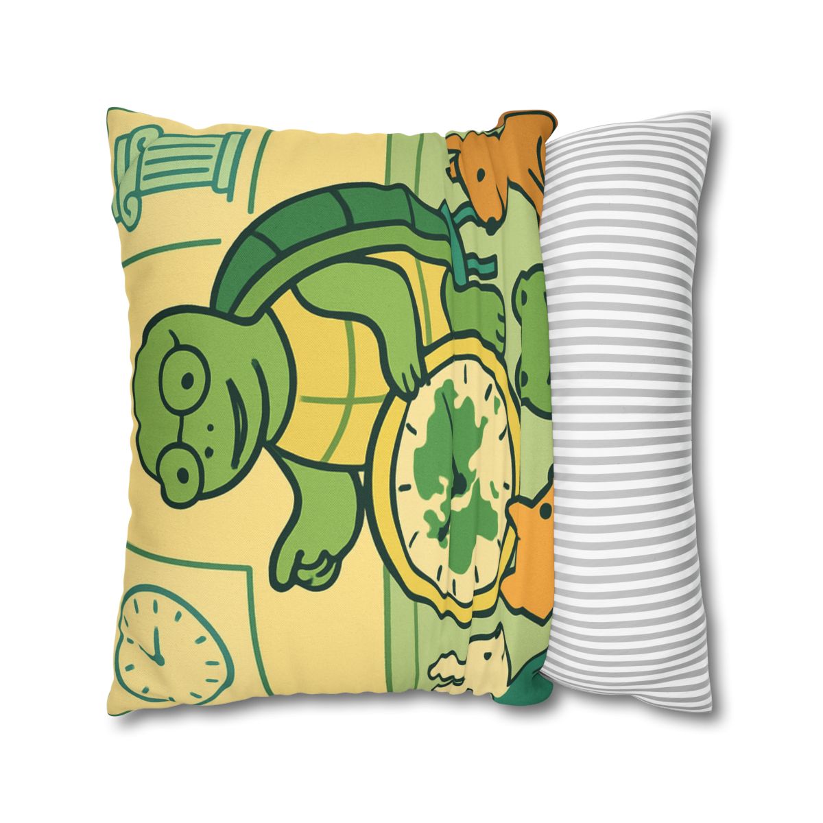 Time-Traveling Turtle School personalized pillow covers