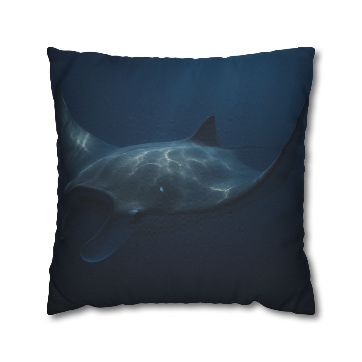 Moonlit Glide Manta Ray stylish decorative pillowcases