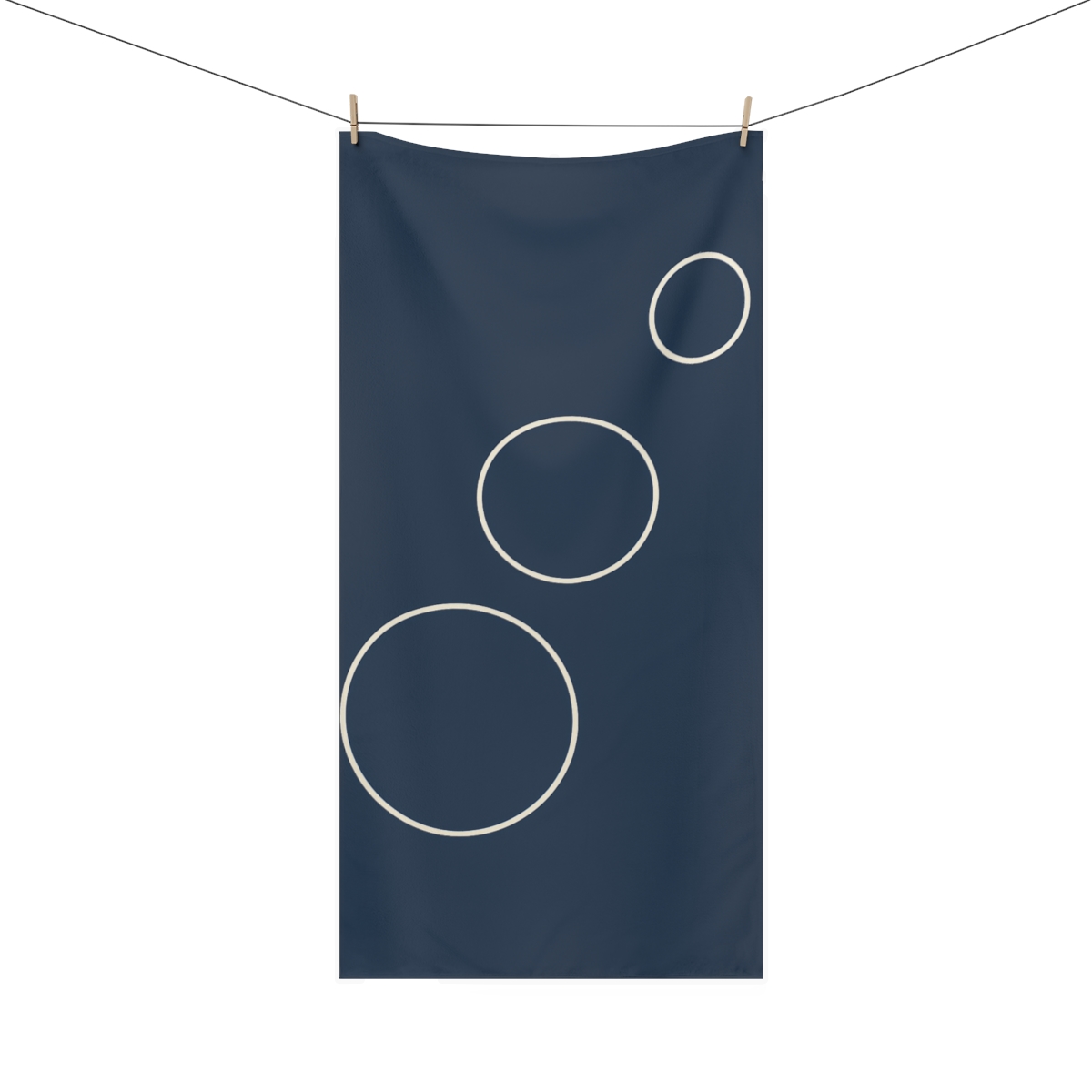 Triad Of Offset Circles soft cotton towels