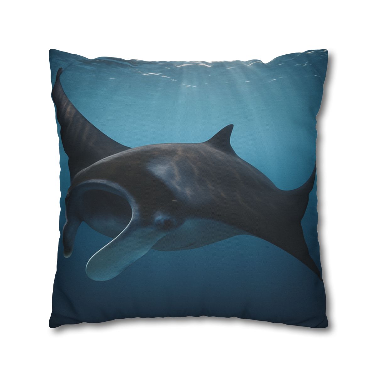 Sunlit Drift Manta Ray stylish decorative pillowcases