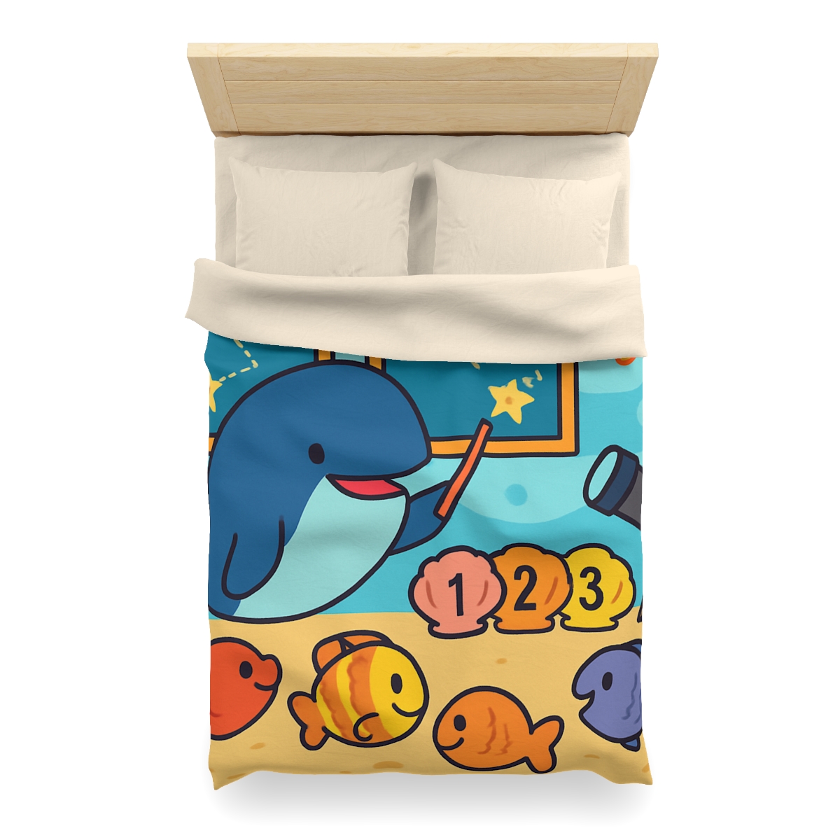 Cosmic Coral Classroom unique patterned duvets