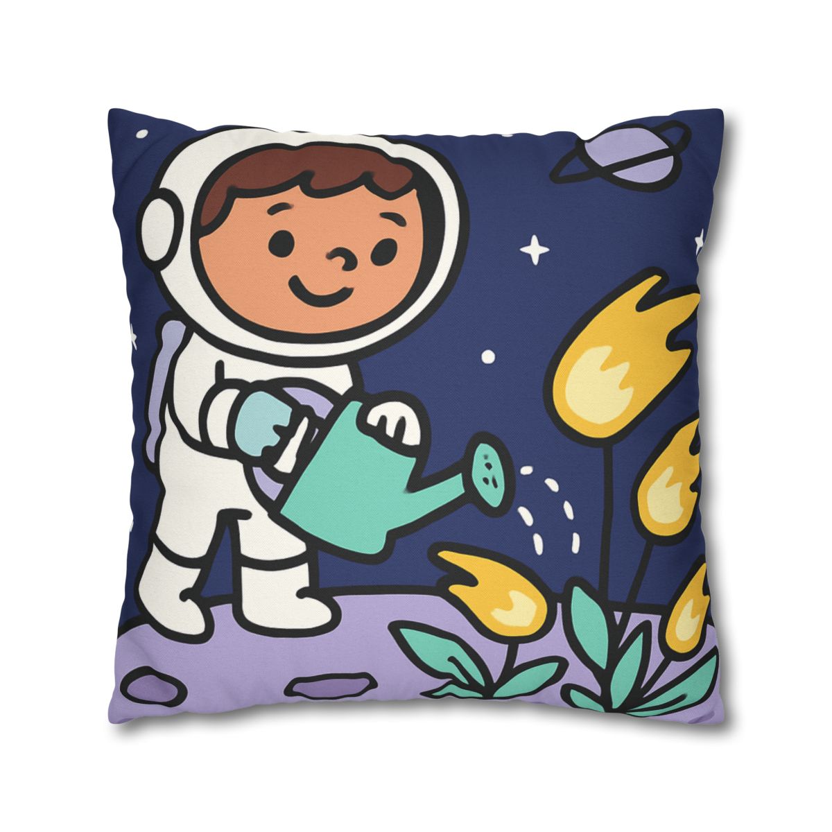 Comet Garden On Moon Meadow trendy patterned pillow cases