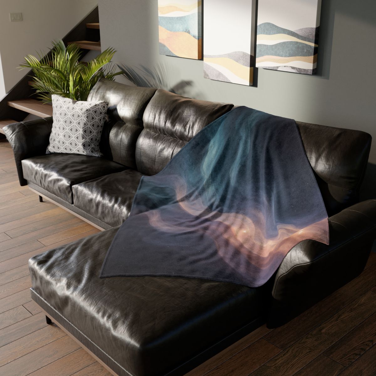 Prismatic Nebula Silk Drift soft fleece blankets