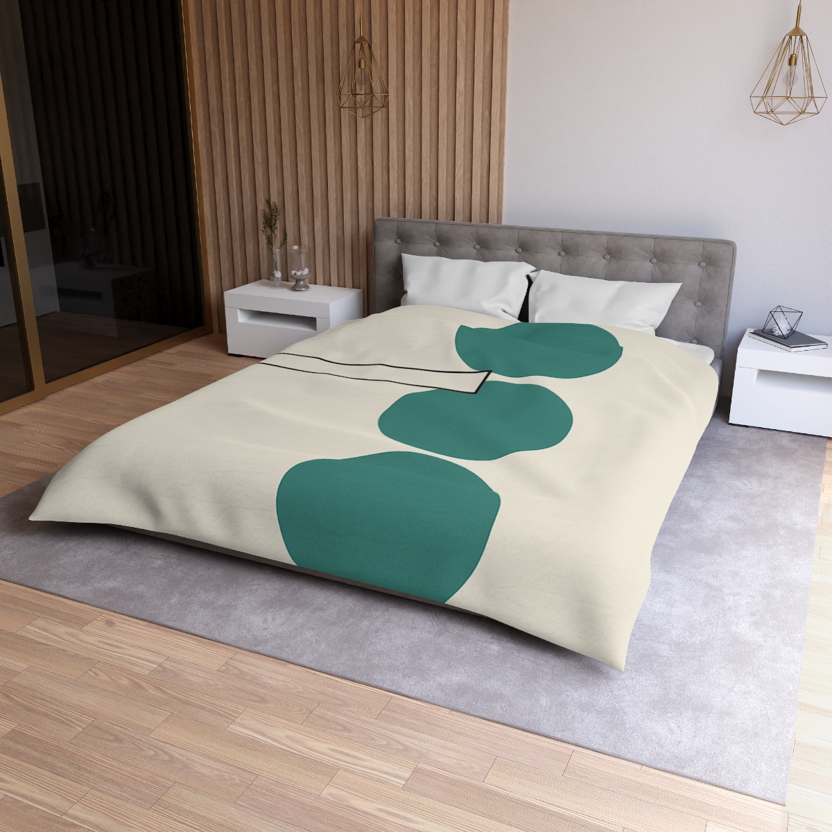 Staggered Circle Trio With Offset Bar warm winter duvets