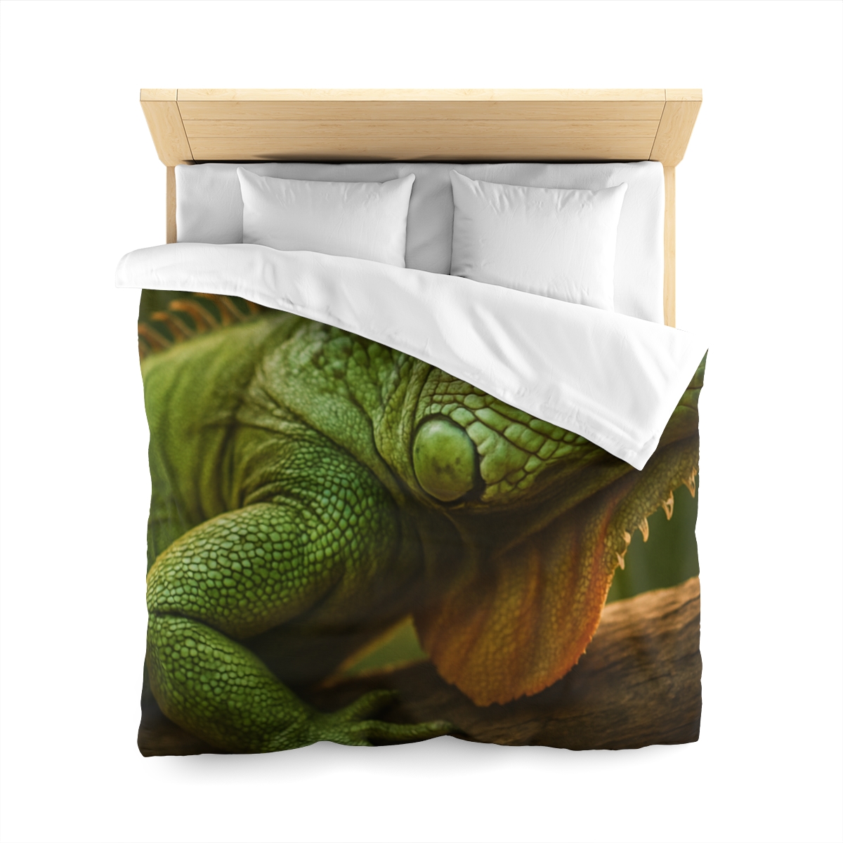 Orbit Glow Green Iguana custom duvets