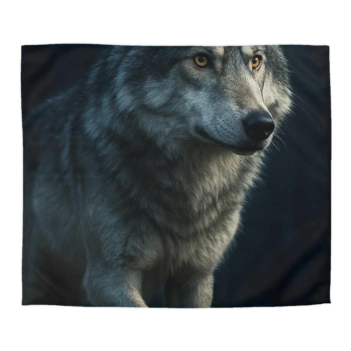 Moonlit Pause Gray Wolf trendy bedroom duvets