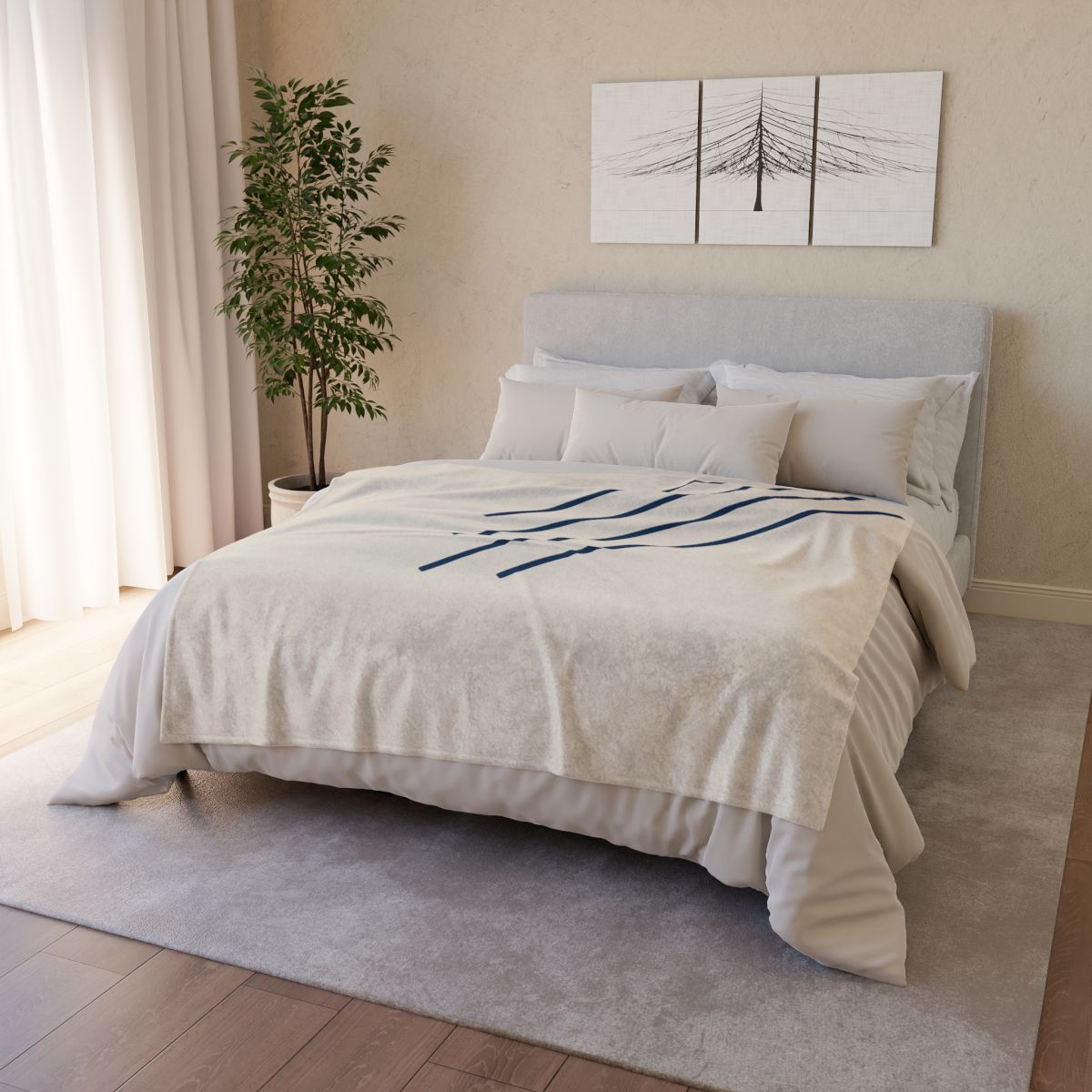 Diagonal Line Quartet trendy patterned blankets