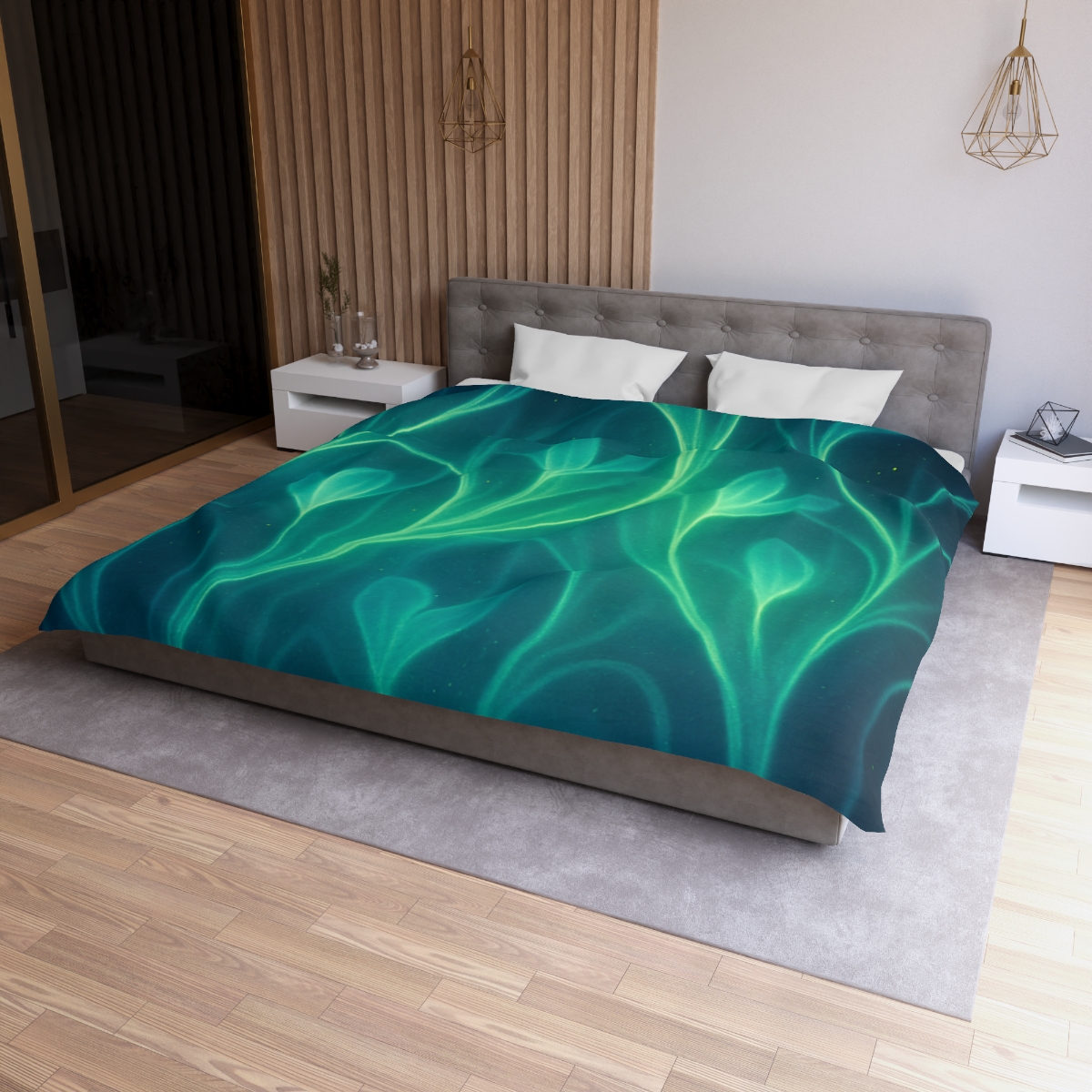 Vine Curl Aurora Lattice designer printed duvets