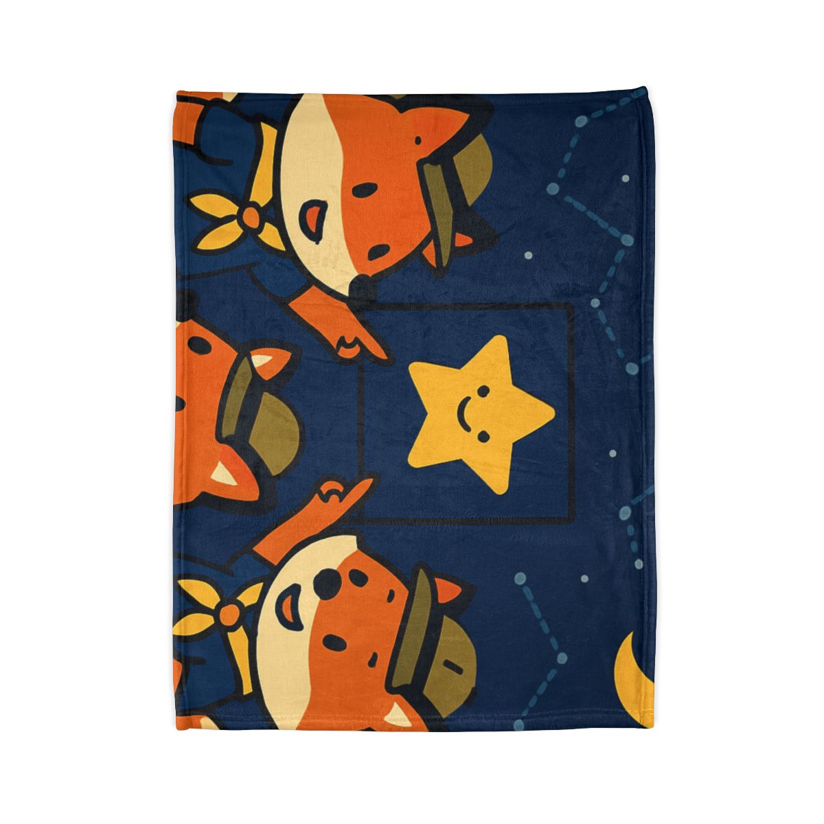 Stargazing Fox Scouts personalized cozy blankets