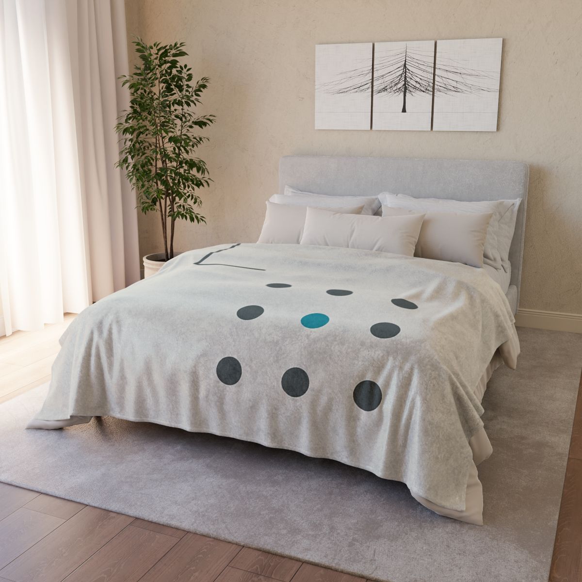 Sparse Dot Grid With Missing Corner unique gift blankets