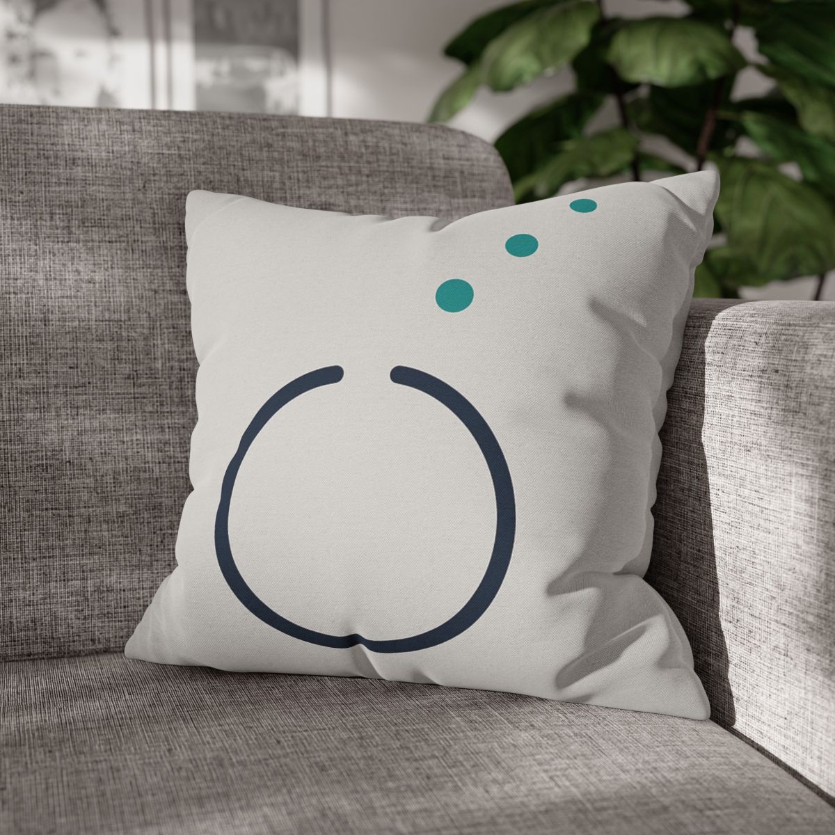 Split Ring And Ascending Dots stylish decorative pillowcases
