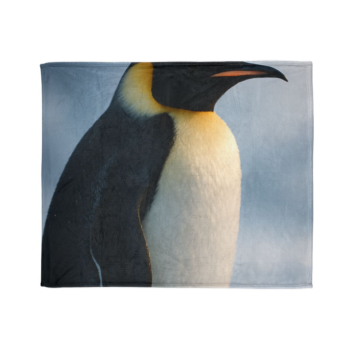 Glacier Gaze Emperor Penguin stylish throw blankets