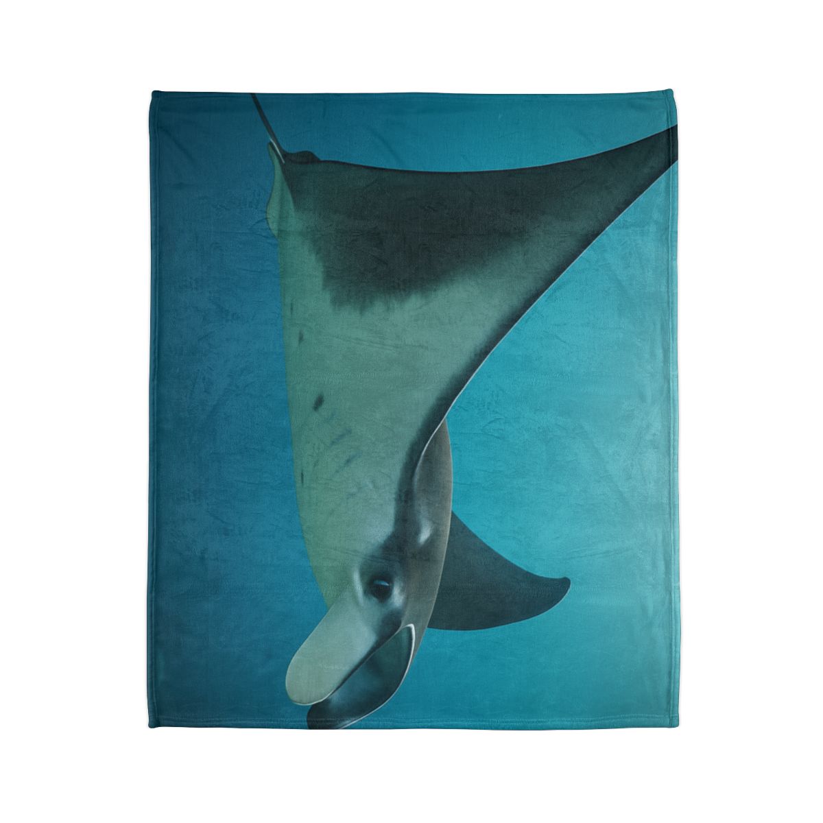 Tidal Wings Reef Manta Ray stylish throw blankets