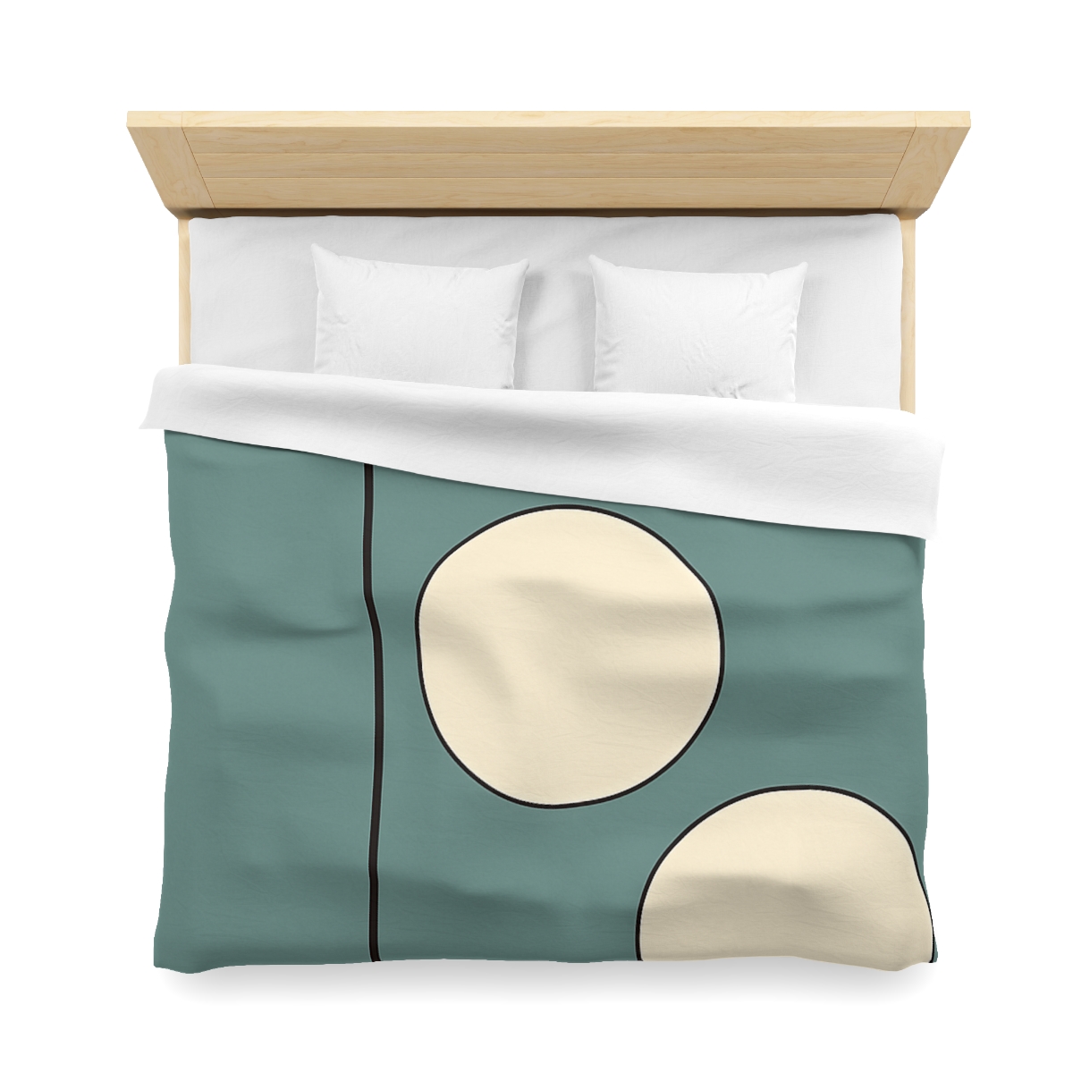 Staggered Trio Of Circles With Thin Divider personalized bedding duvets