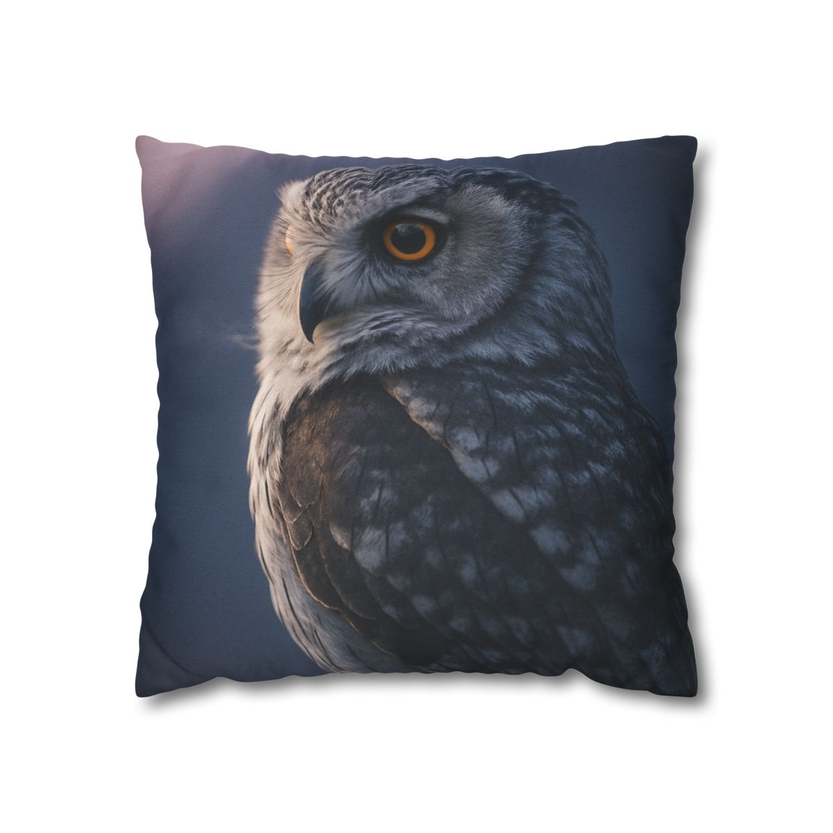 Twilight Watcher Snowy Owl designer print pillow cases