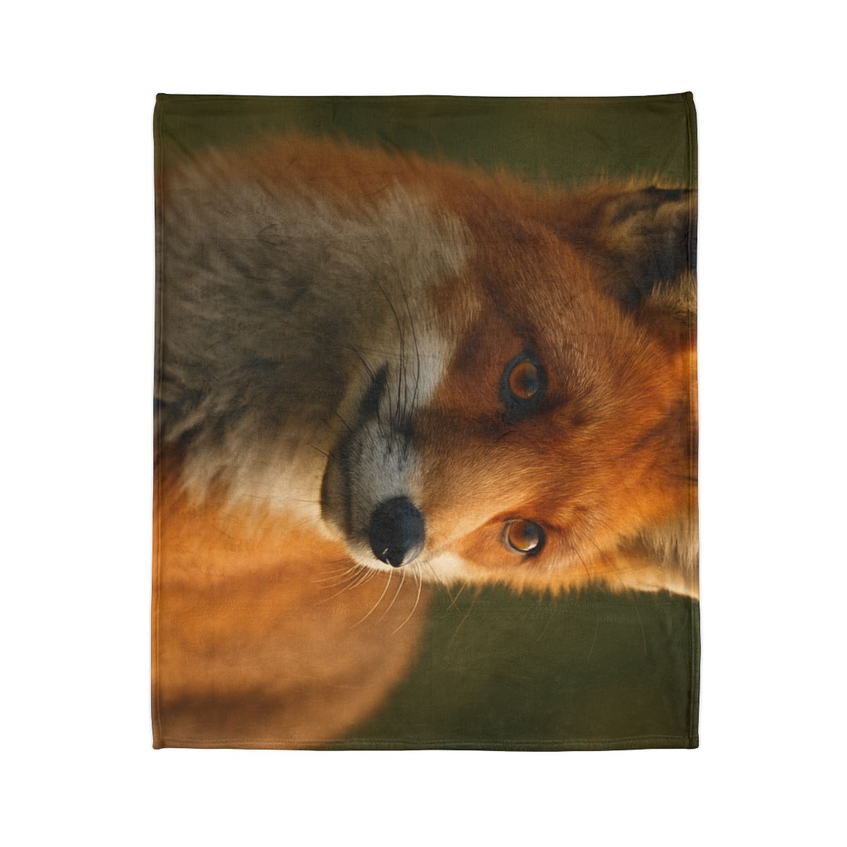 Crimson Whisper Red Fox soft fleece blankets
